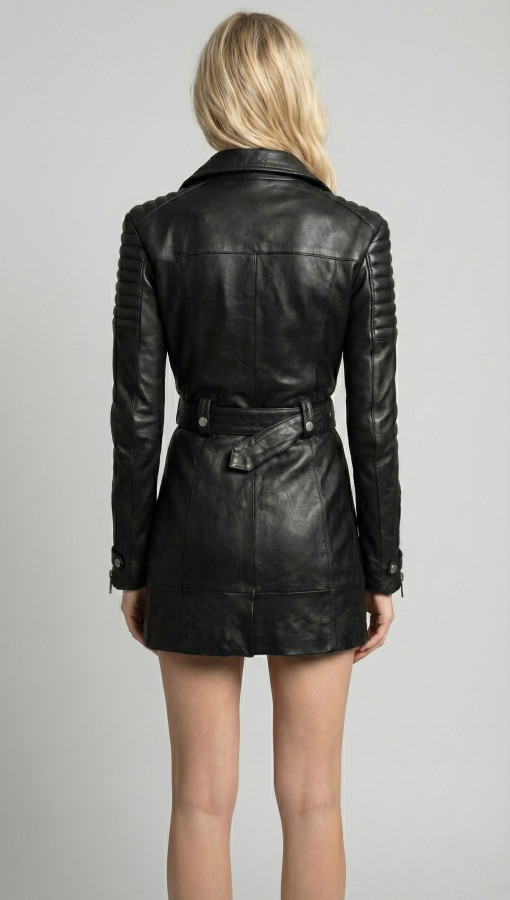 AMAZONIA by Vorteleather — Women's Long Leather Jacket