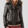 AURORA by Vorteleather — Women's Leather Jacket with Hood
