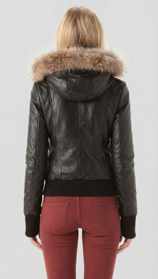 AURORA by Vorteleather — Women's Leather Jacket with Hood