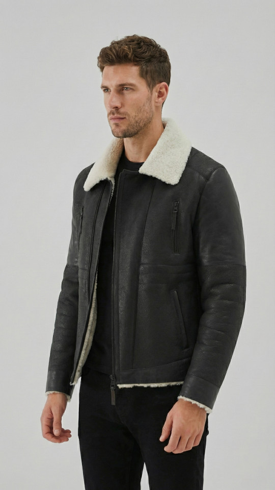 BUMBLEBEE by Vorteleather — Men's Shearling Jacket