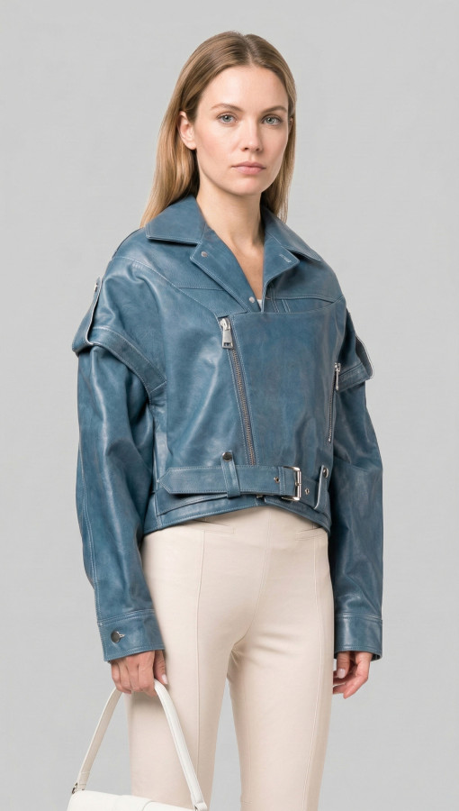 CENTRA by Vorteleather — Women's Oversized Leather Jacket