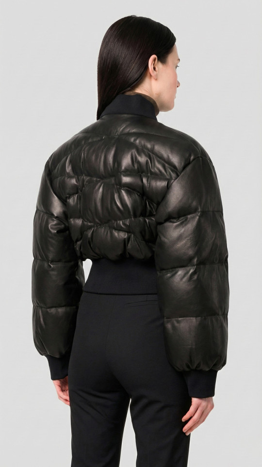 DENALI by Vorteleather — Women's Puffer Leather Jacket