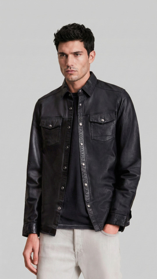 HAXBY by Vorteleather — Men's Leather Shirt