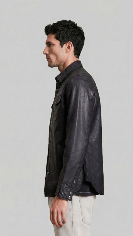 HAXBY by Vorteleather — Men's Leather Shirt