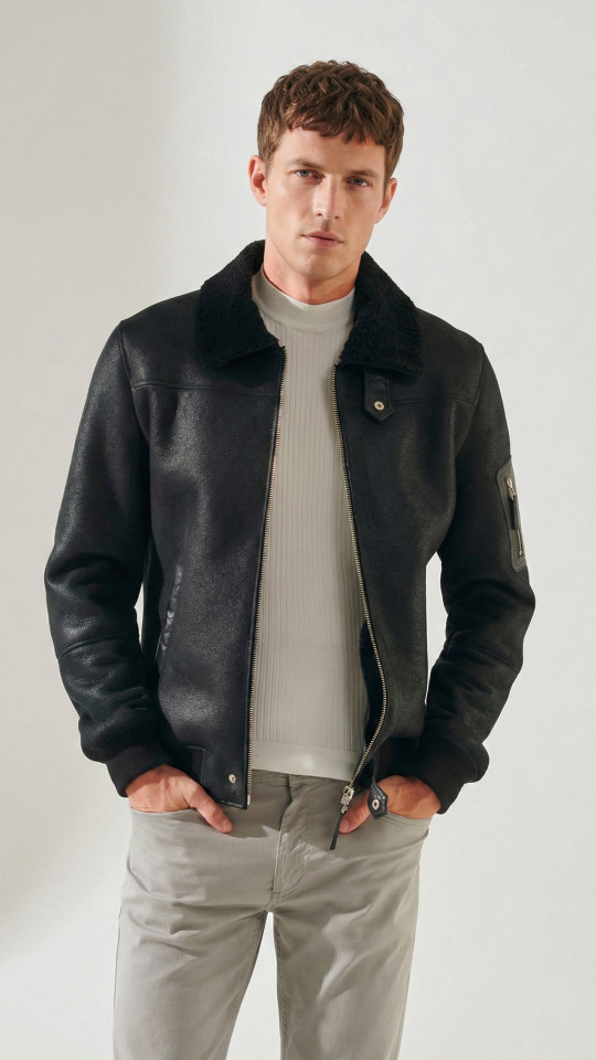 KAMIKADZE II by Vorteleather — Men's Shearling Jacket