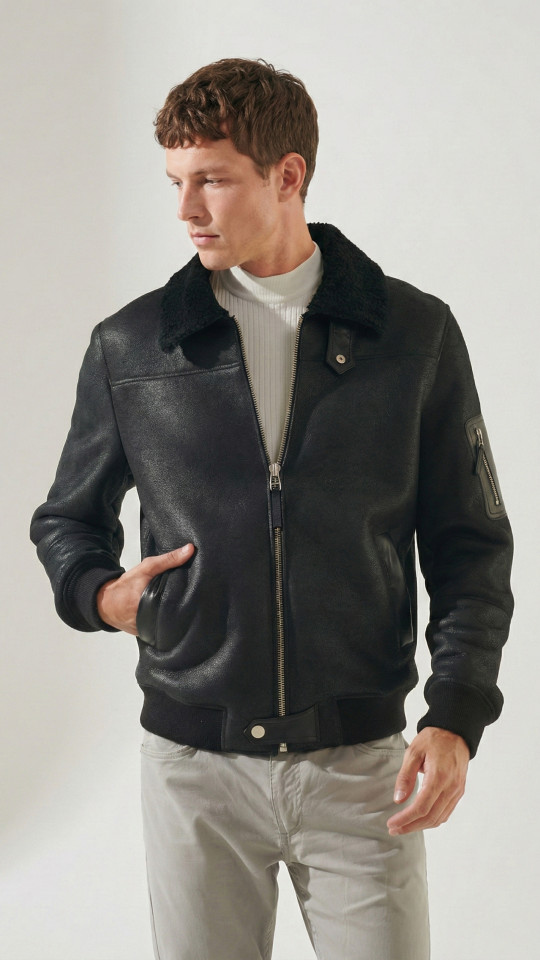 KAMIKADZE II by Vorteleather — Men's Shearling Jacket