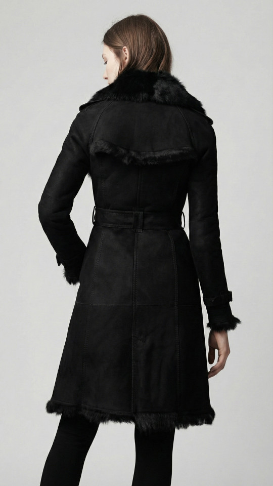 KATANA by Vorteleather — Women's Black Shearling Coat