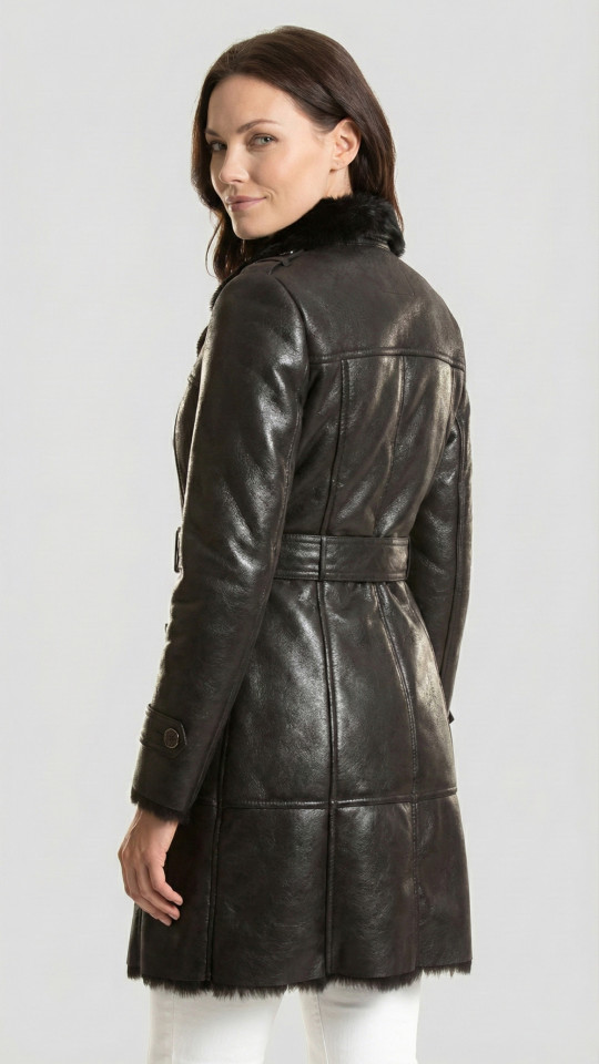 MONACO by Vorteleather — Women's Shearling Trench Coat