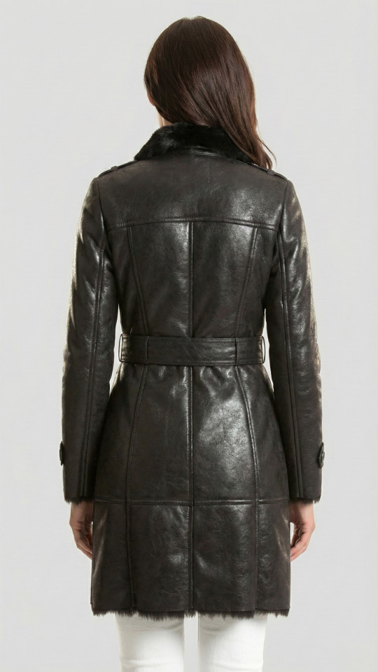 MONACO by Vorteleather — Women's Shearling Trench Coat