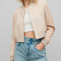 NOVA by Vorteleather — Women's Suede Bomber Jacket