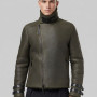 POLARIS by Vorteleather — Men's Shearling Biker Jacket