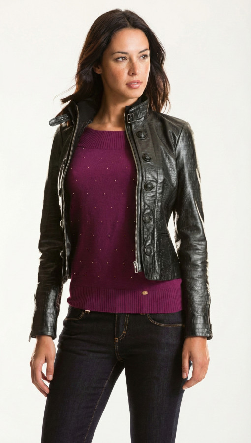 Rio Croc by Vorteleather — Women's Leather Jacket