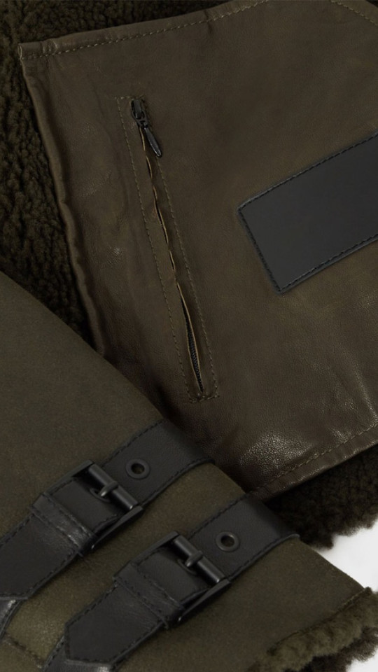 POLARIS by Vorteleather — Men's Shearling Biker Jacket