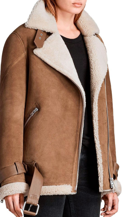 YUMA by Vorteleather — Women's Shearling Biker Jacket