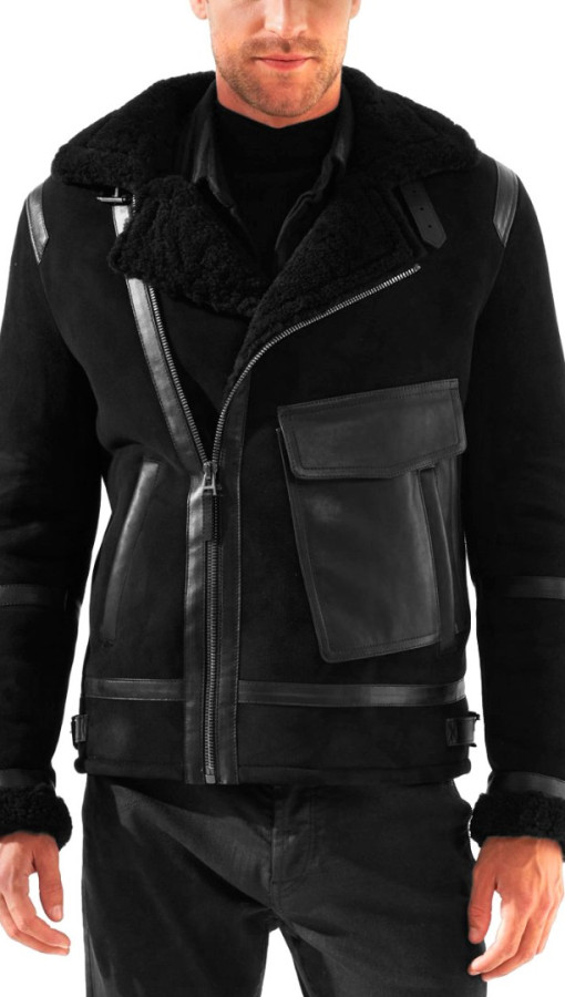 SHOTGUN by Vorteleather — Men's Shearling Biker Jacket