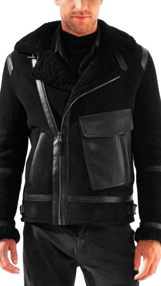 SHOTGUN by Vorteleather — Men's Shearling Biker Jacket