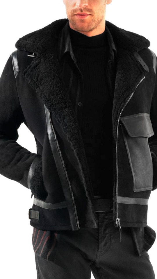SHOTGUN by Vorteleather — Men's Shearling Biker Jacket