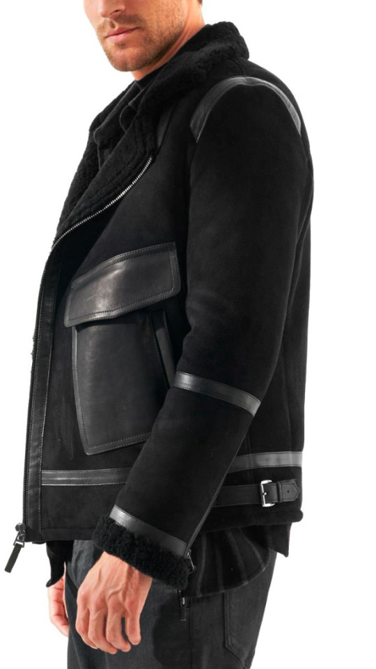 SHOTGUN by Vorteleather — Men's Shearling Biker Jacket