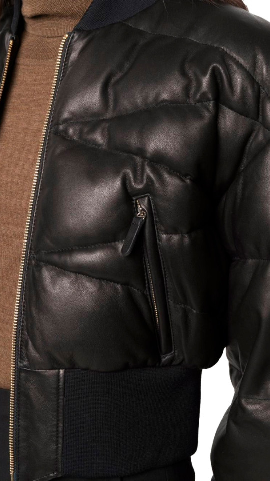 DENALI by Vorteleather — Women's Puffer Leather Jacket